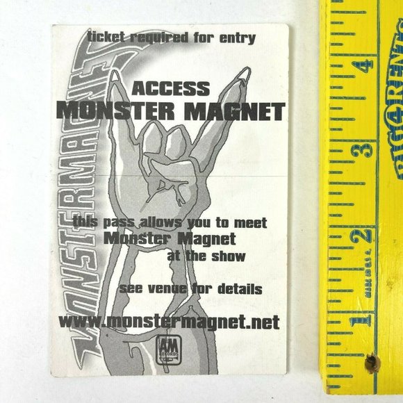 Monster Magnet Vintage Concert Meet & Greet VIP Sticker Pass 90s - Picture 3 of 4